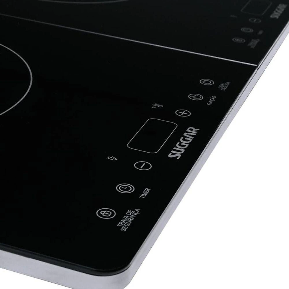 Cooktop Portátil De Indução 2 Zonas Preto 220V