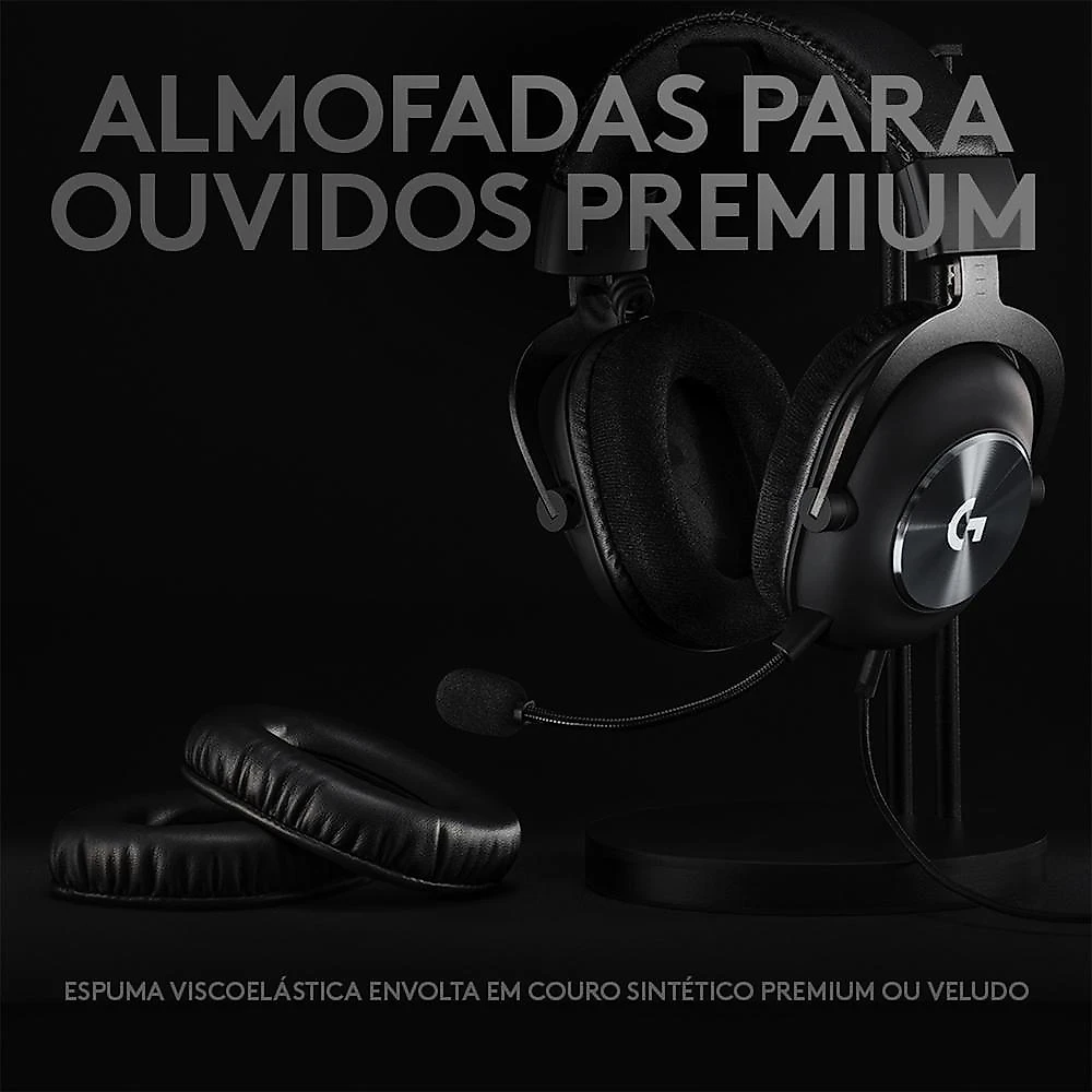 Headset Gamer Logitech G PRO X 7.1 Dolby Surround - 981-000817