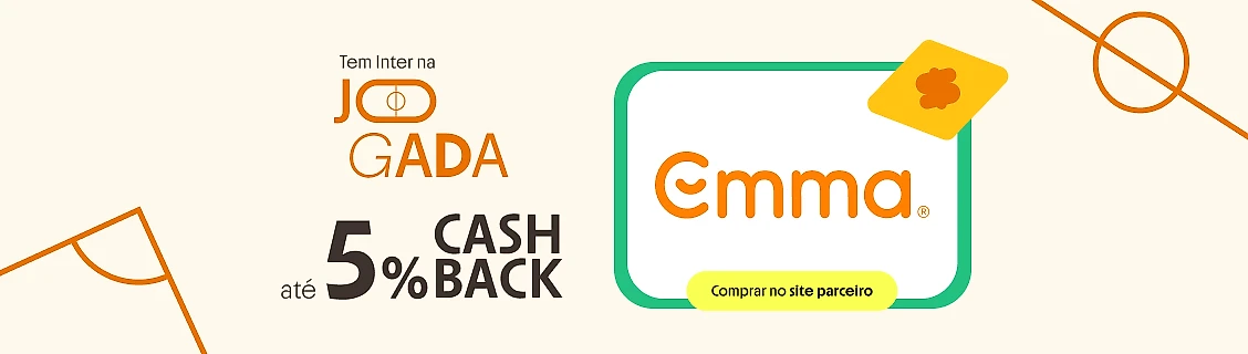EMMA COM ATÉ 5% DE CASHBACK