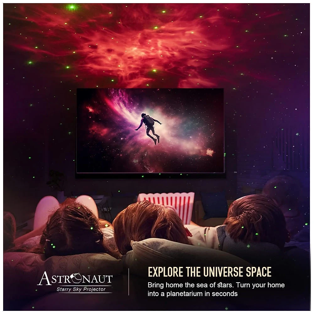 Projetor de Galáxia Mooyran para Decoração de Sala de Jogos Preto Astronauta Projetor de Estrelas, Acessório Incrível para Quarto de Homens, Luz de Ne Projetor de Galáxia Mooyran para Decoração de Sala de Jogos Preto Astronauta Projetor de Estrelas, Acessório Incrível para Quarto de Homens