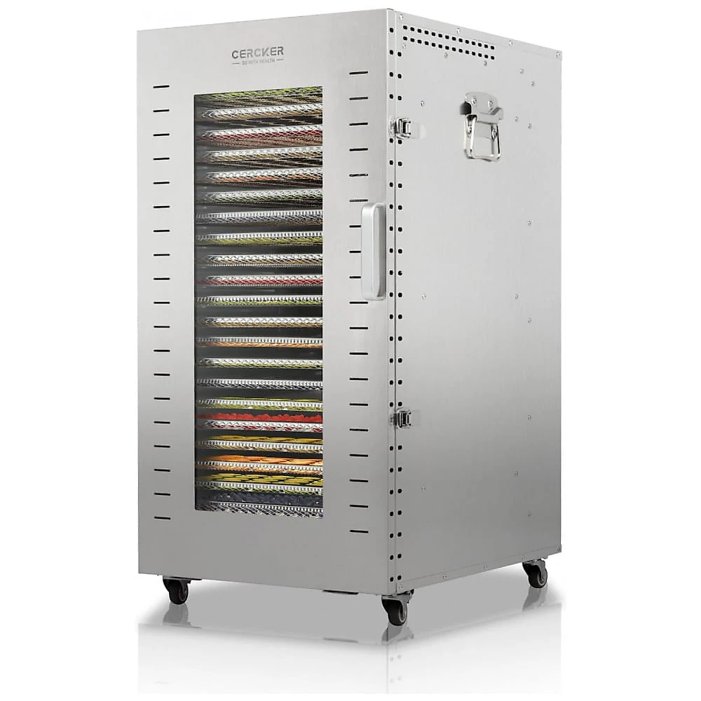 Desidratador de Alimentos Comercial 22 Bandejas 2500W 110V Capacidade 3,5m² para Frutas e Carnes