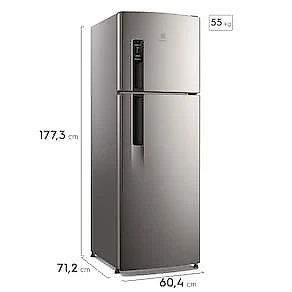 Geladeira Electrolux IF41S Frost Free Duplex 380L AutoSense Inverter Inox Look Econômica Silenciosa 110V