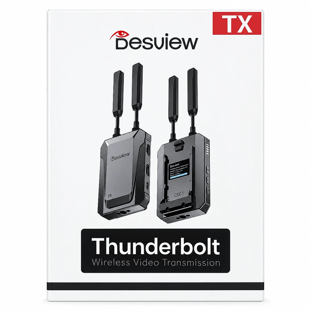 Transmissor Desview Thunderbolt TX HDMI Sem Fio 1080p60 para Câmeras e Smartphones
