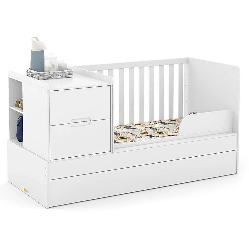 Quarto Bebê Americano 4 Portas Berço Americano Multifuncional Formare Branco Acetinado Matic  Henn