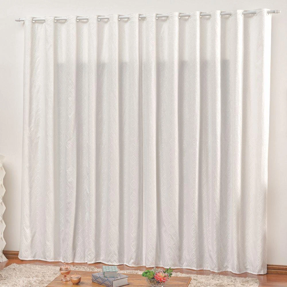 Cortina Em Jacquard Bahamas 2,00 X 1,70 Para Varão - Branca