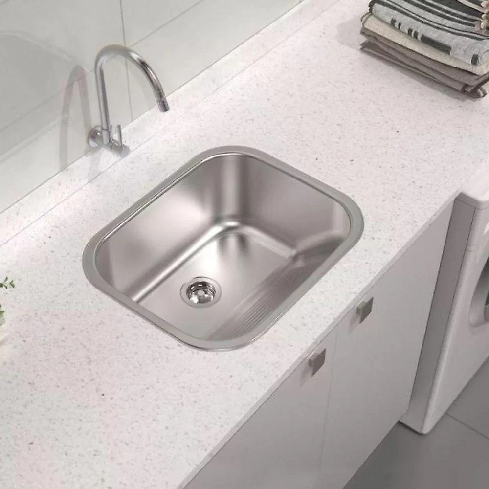Tanque Lavanderia Lavar Roupa 30l Aço Inox Balcao Pia Com Valvula Sifao Limpeza Lavabo Casa