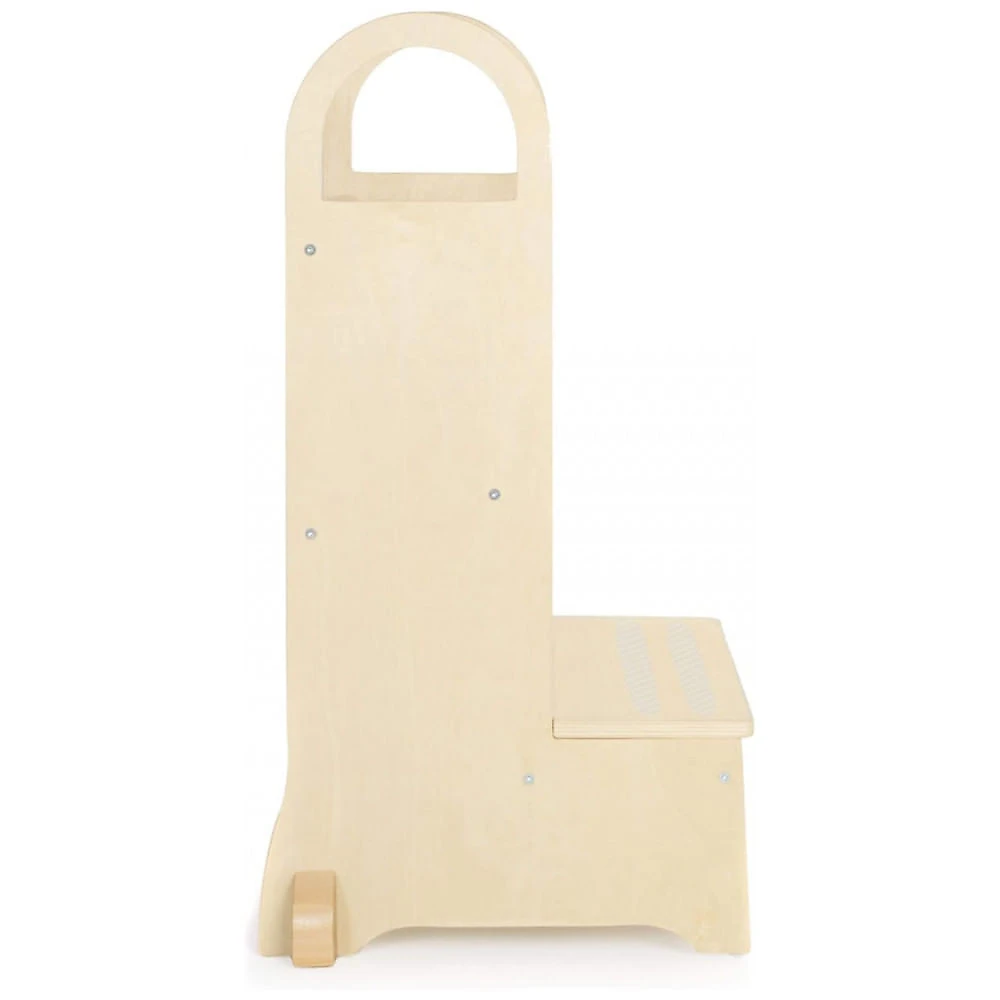 Banqueta Dois Degraus Guidecraft High-Rise Step-Up Natural Madeira Bétula Com Pegadores e Degraus Antiderrapantes