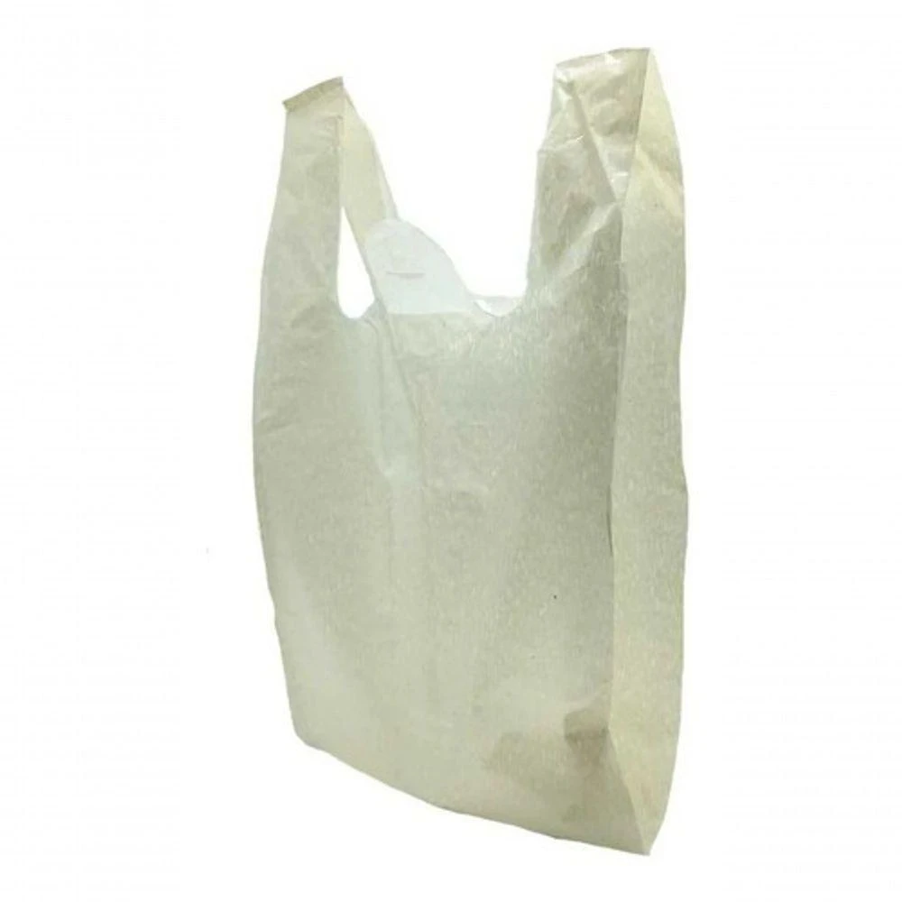 Sacola Plástica Reciclada Reforçada Branca Leitosa 5KG para Produtos Pesados Higipack