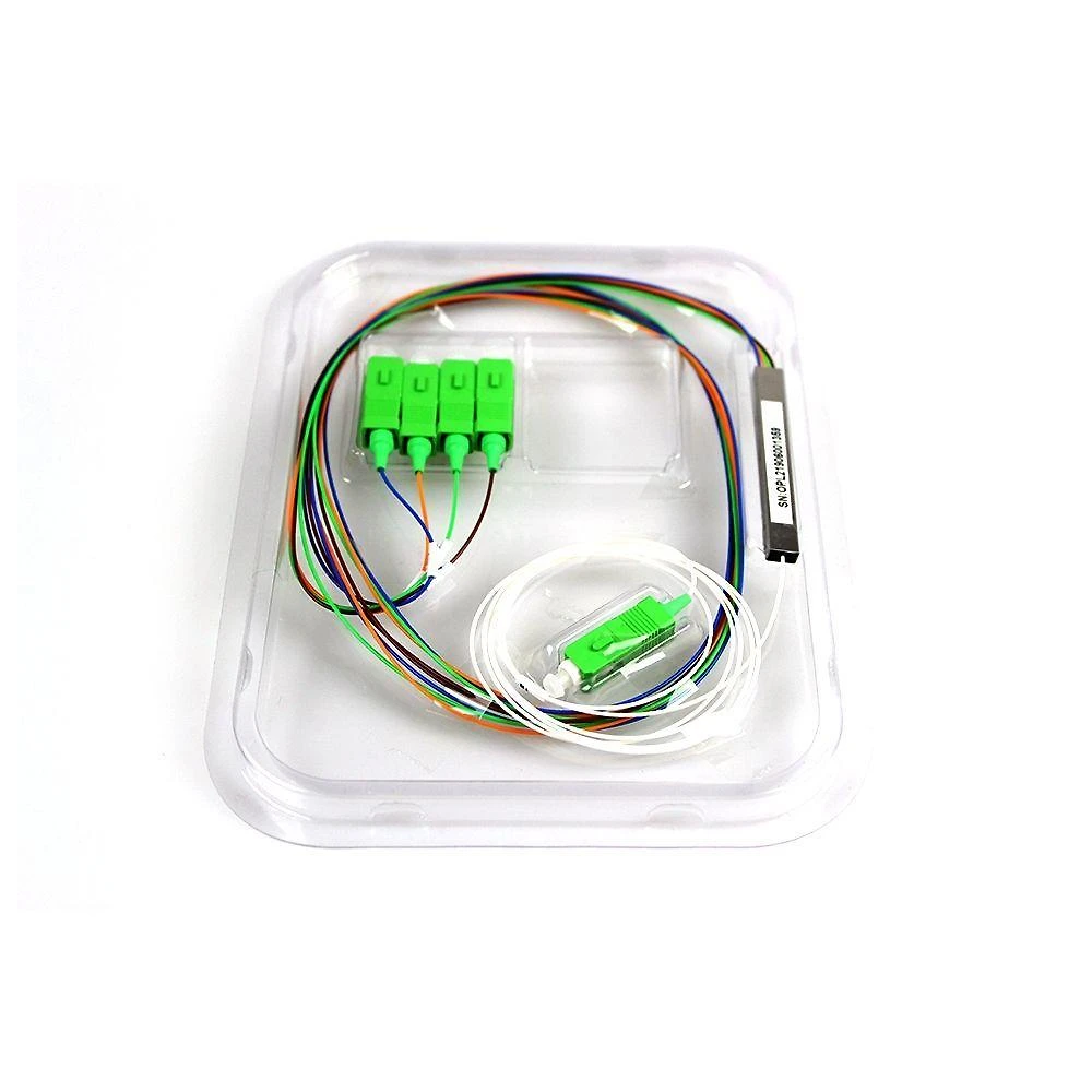 Cabo Optico Splitter Evus Opf-plc1x4-sc-apc Plc 1x4 1m G657a1
