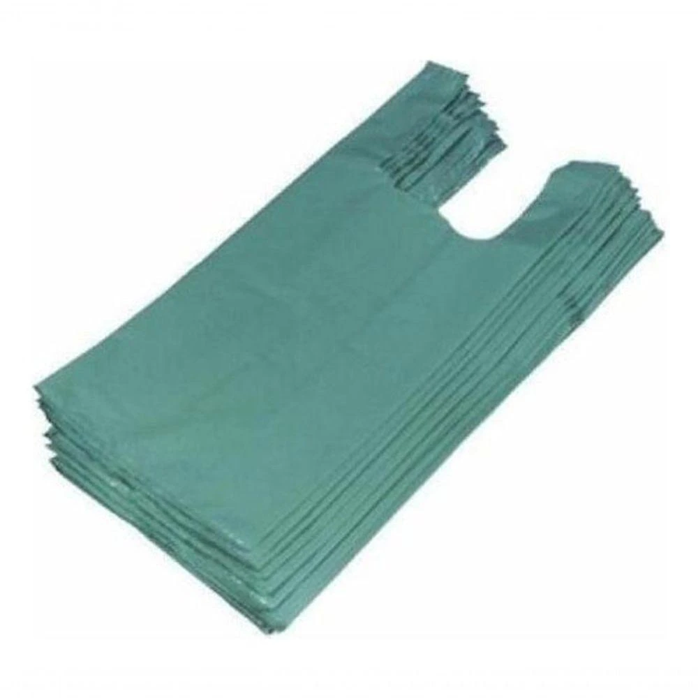 Sacola Reciclada 30x40 Verde com 5kg Lojas Alta Resistência Reutilizável Higipack