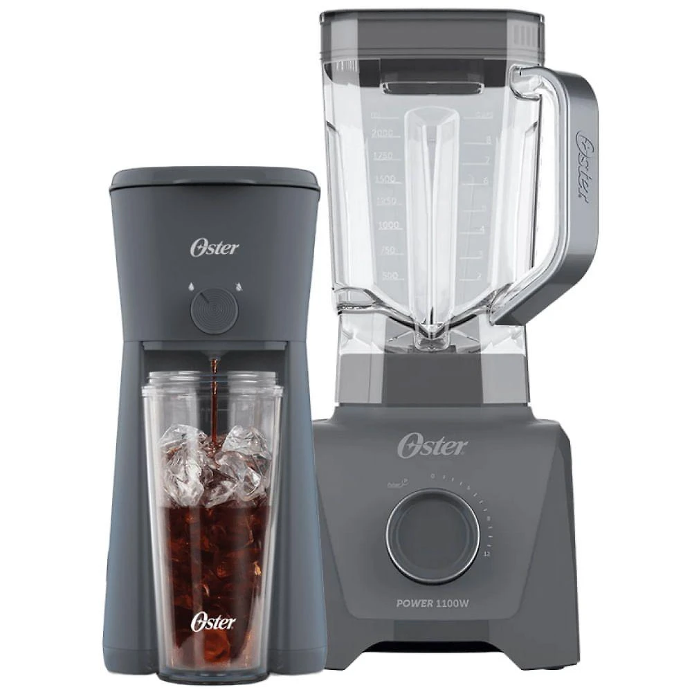 Kit Oster Gray - Cafeteira Iced Coffee E Liquidificador Full 3,2L 220V