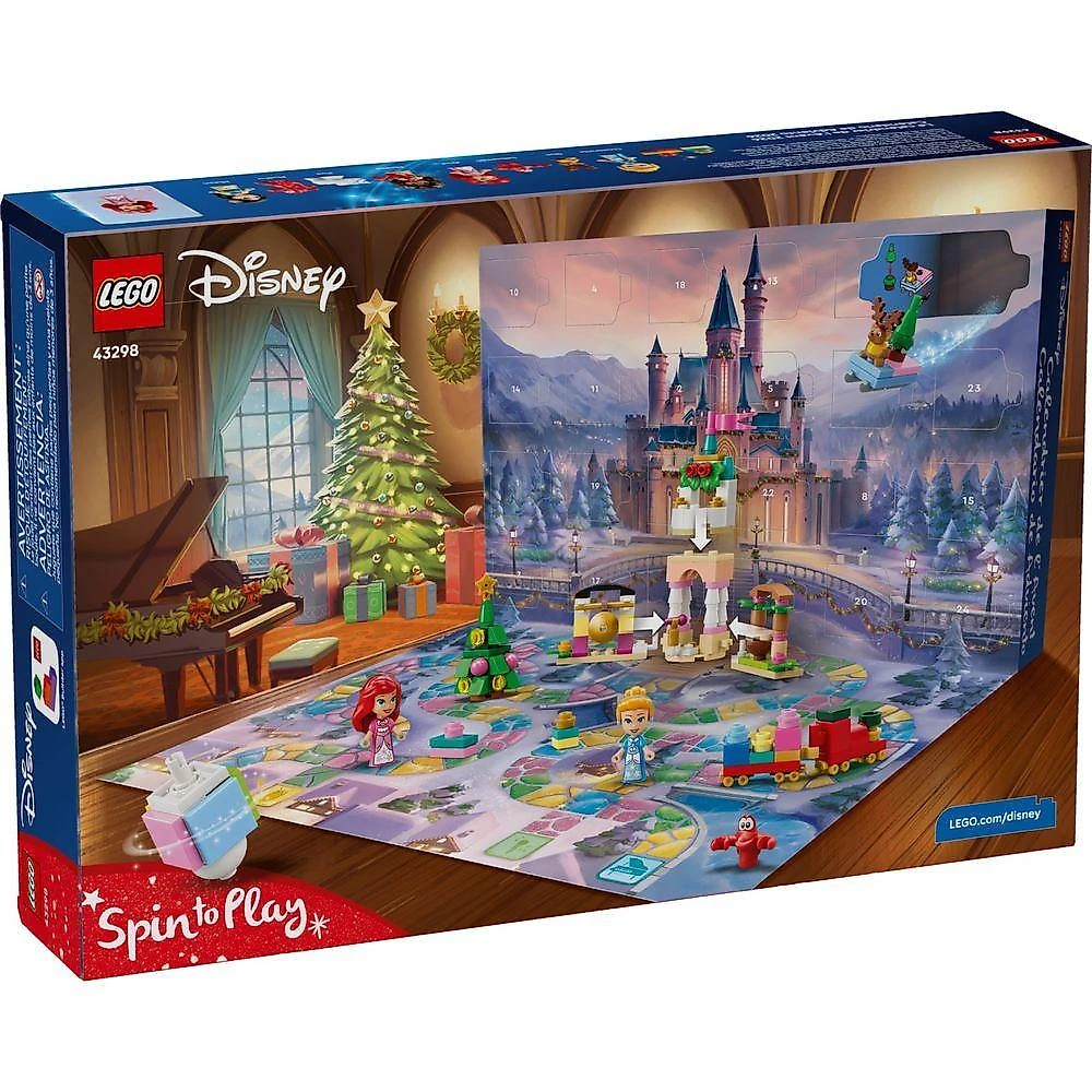 Calendário do Advento das Princesas 2026 24 Dias Caixa em Tabuleiro Branco Lego