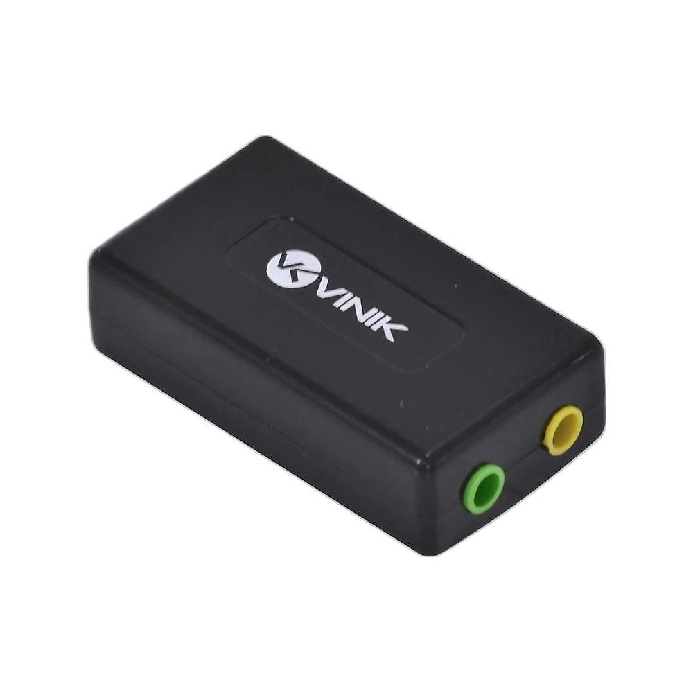 Adaptador de Áudio AUSB71 Som 3D Virtual 7.1 Canais Controle Fácil Preto Vinik
