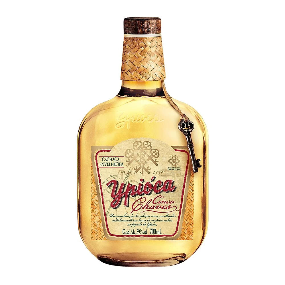 Cachaça envelhecida ypióca cinco chaves - 700ml