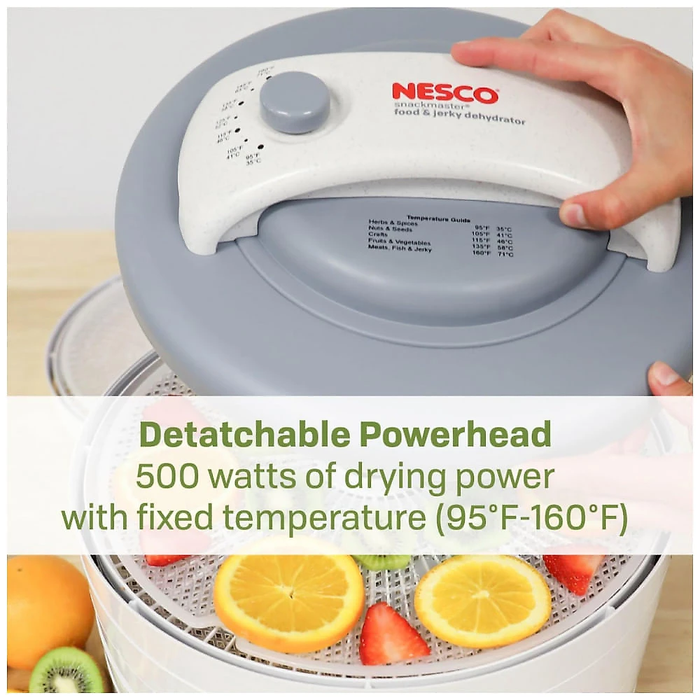Desidratador de Alimentos NESCO FD-61 Snackmaster Encore 500 W 120V para Frutas, Ervas e Carne Seca