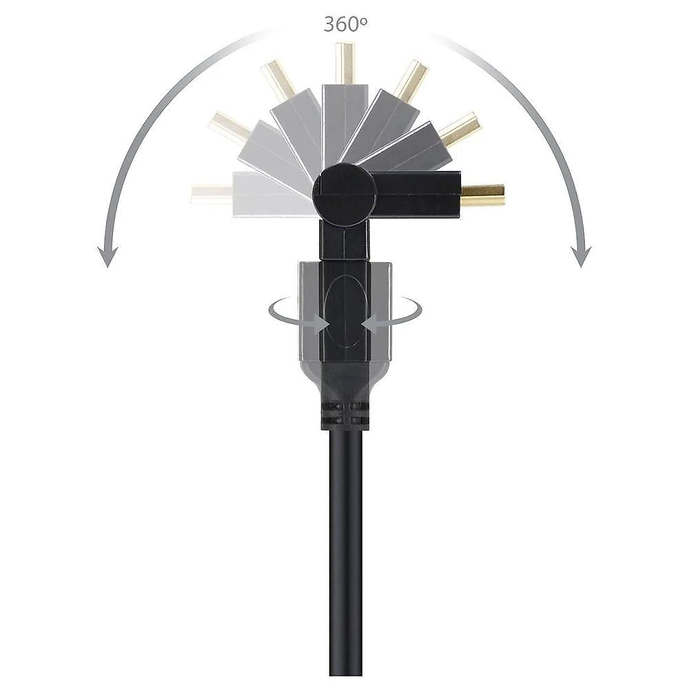 Cabo Hdmi 2.0 4k Ultra Hd 3d 360 graus  2m com Hdr e Áudio Avançado Até 32 Canais Vinik