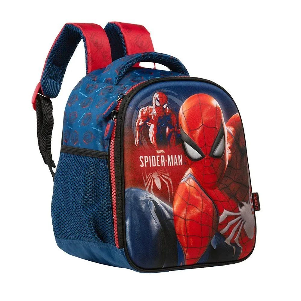 Mochila Escolar Xeryus 14963 Poliéster e EVA Estampa Marvel Spider-Man 3D Vermelho Infantil