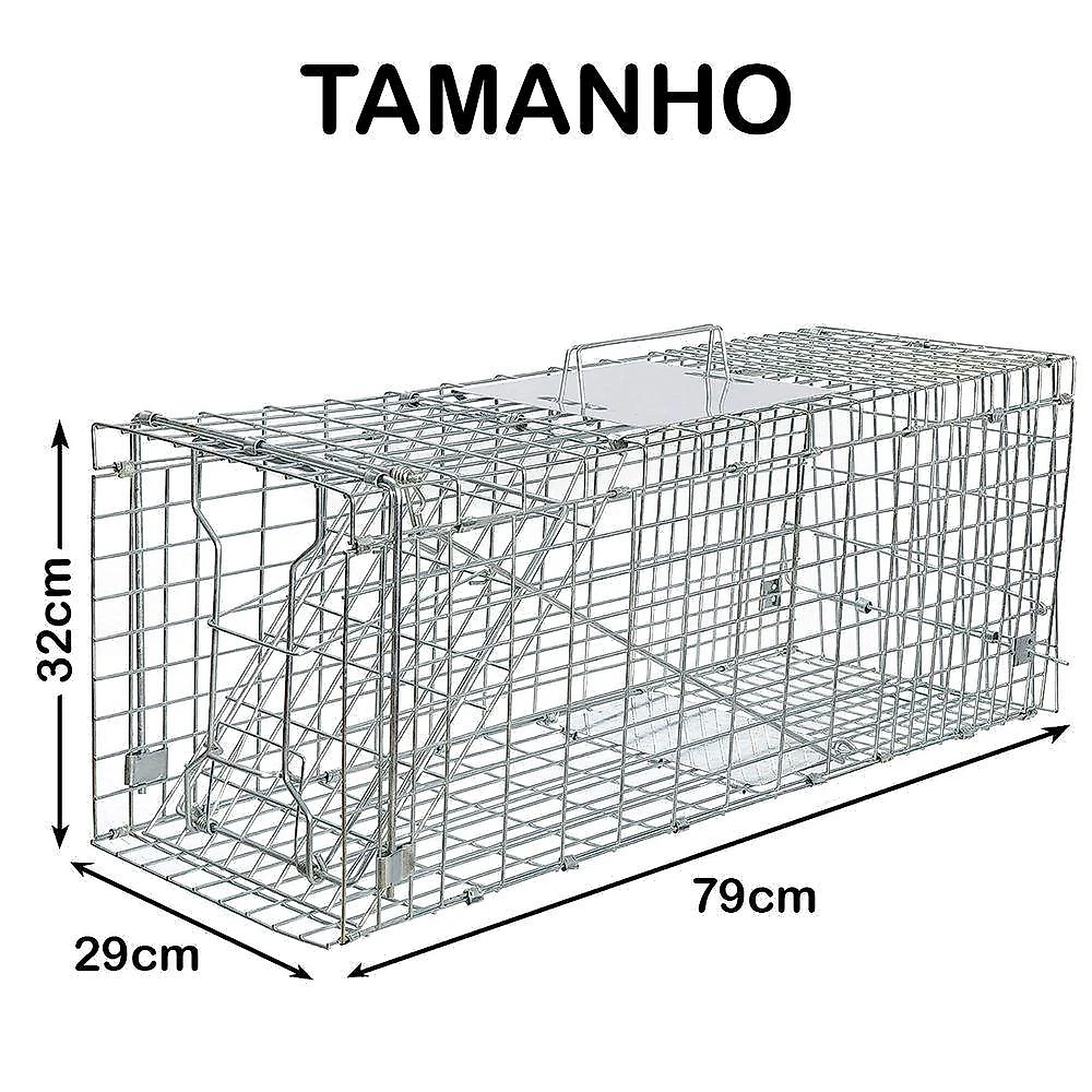 Armadilha Gaiola Gatoeira Lorben Grande Captura Resgate Animais Gatos Gambás Lagartos Gt6274
