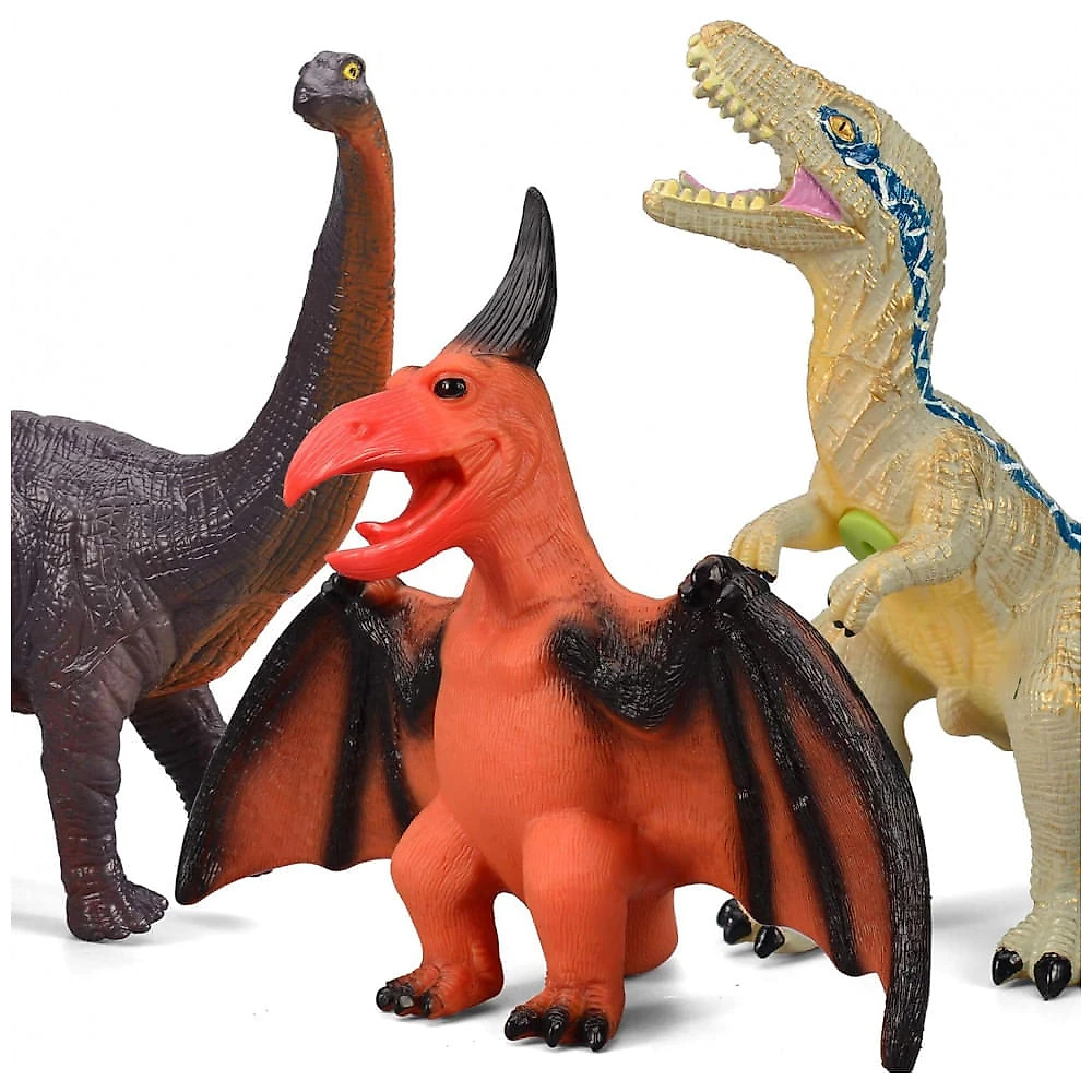 Conjunto de Dinossauros Gigantes de 6 Peças para Crianças e Bebês, Brinquedos Grandes e Macios para Amantes de Dinossauros, Gzsbaby