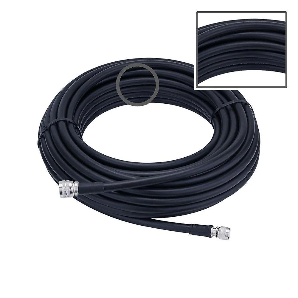 Cabo Coaxial para Antena de Celular Aquário CA-215 RGC-58 com Conectores 15 Metros