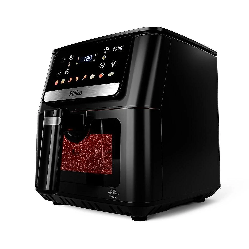 Air Fryer Philco 6,5L Visor Glass e Redstone 1700W PAF65A - 110V