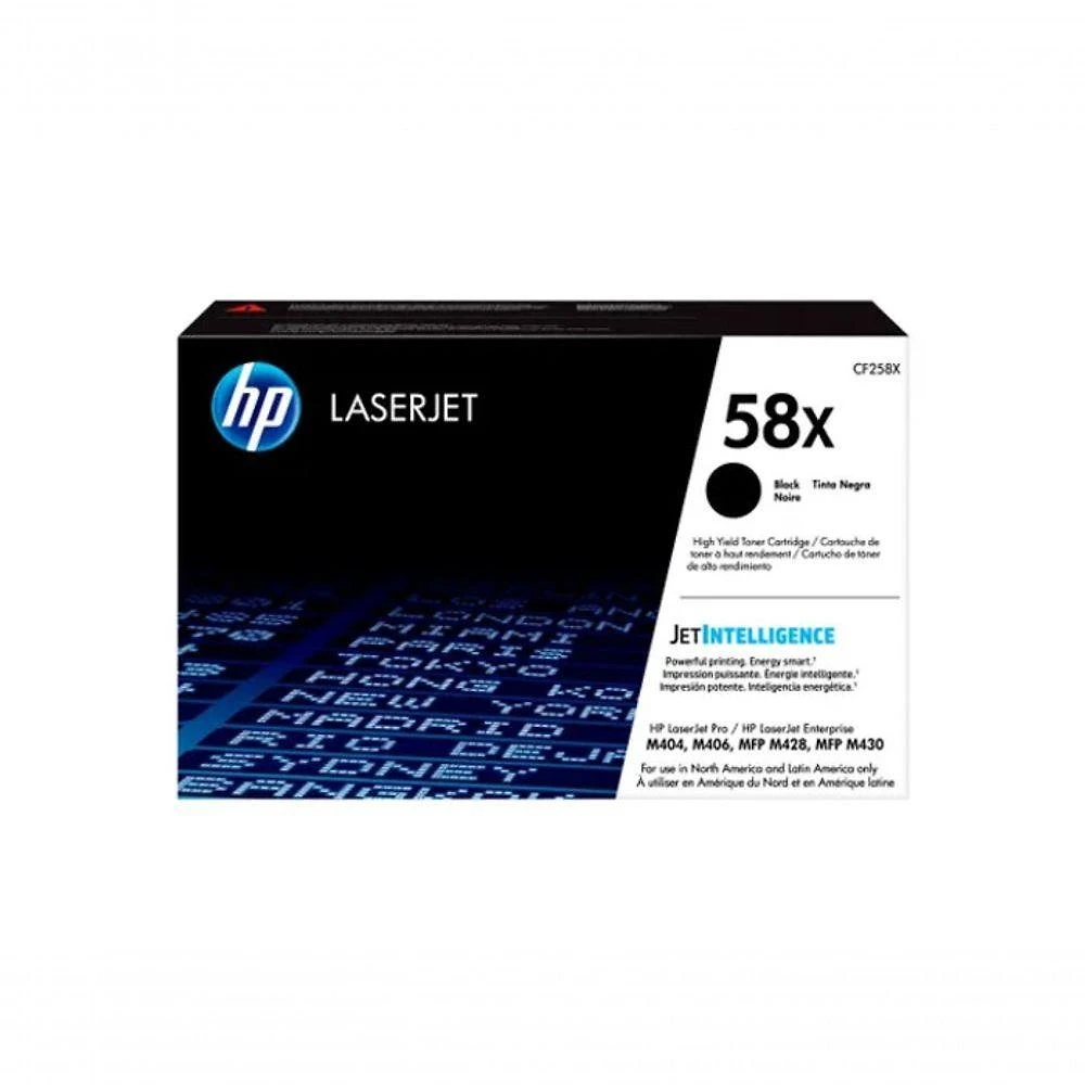 Cartucho de Toner HP Preto CF258X Alta Capacidade 10000 Páginas