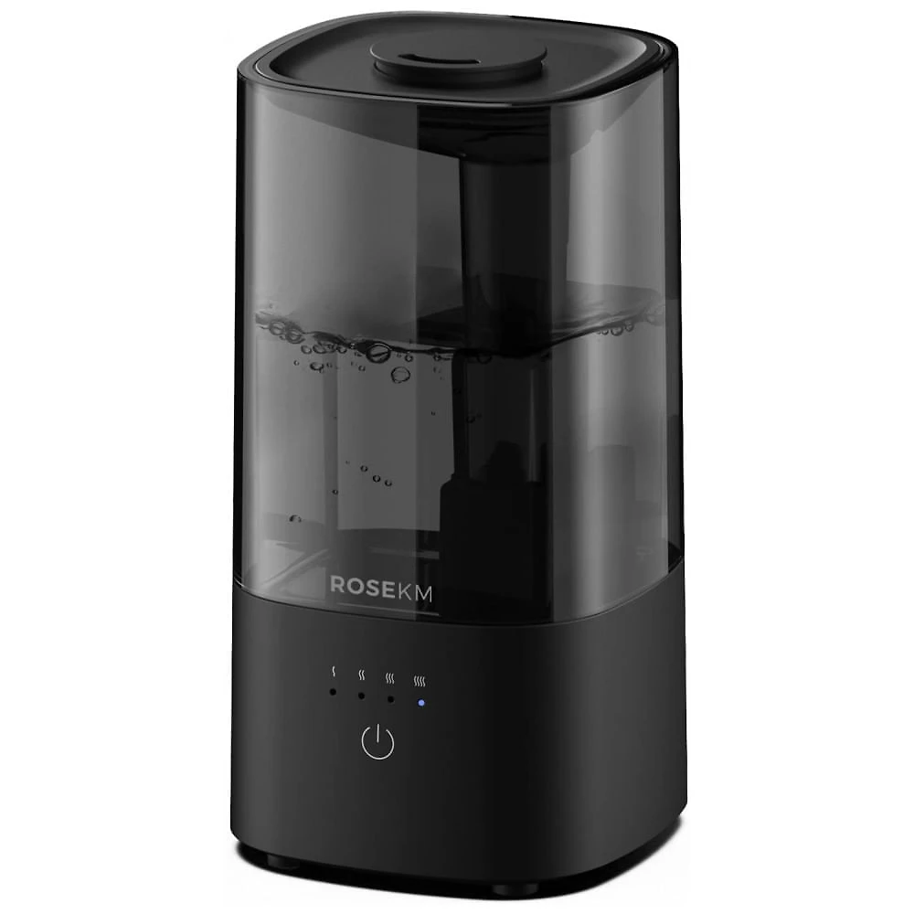 Umidificador Ultrassônico para Quarto 2L com bico 360 e Desligamento Automático, Rosekm, Preto