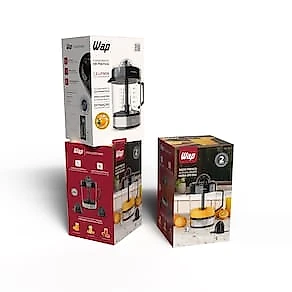 Espremedor de Frutas Wap WJ1200 1,2L 40W Automático Rotação Alternada Preto e Cinza 110V