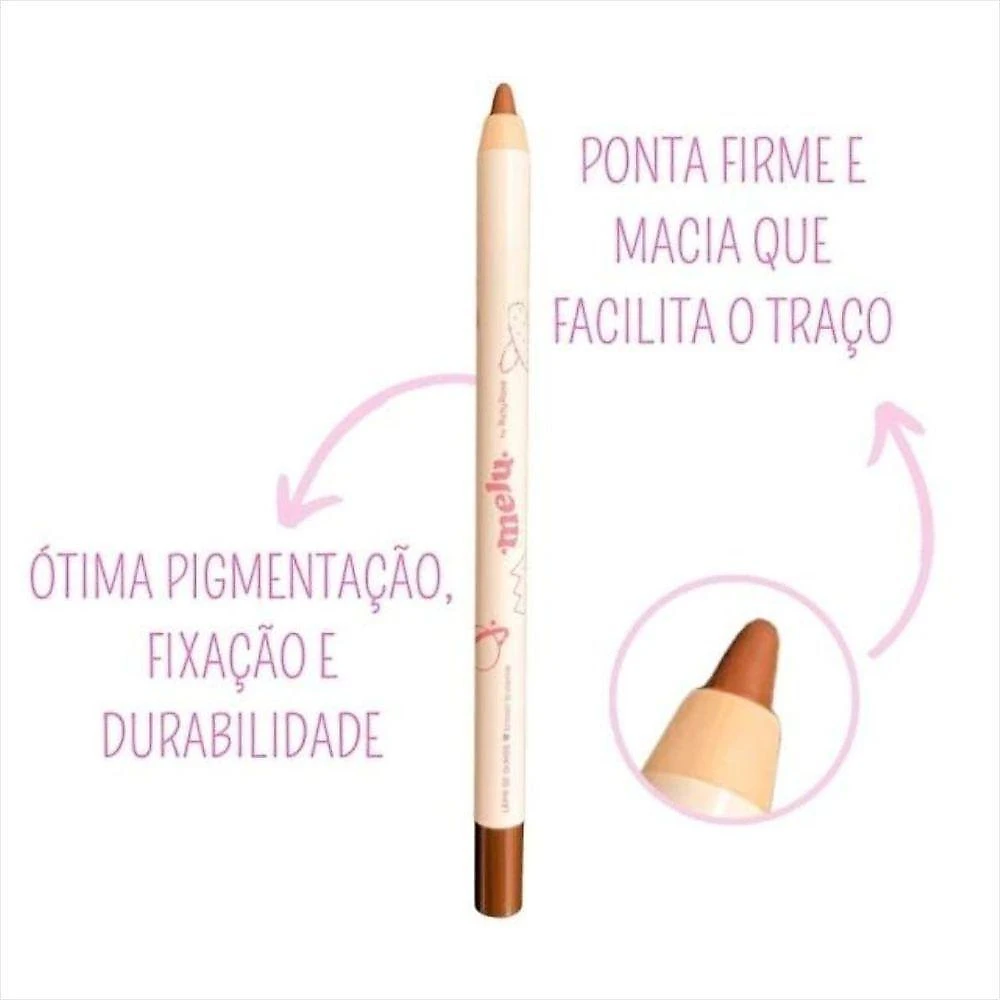Lápis de Olhos Melu RR2400 Super Pigmentado Textura Macia Nude Caramel Ruby Rose