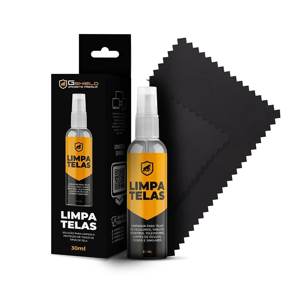 KIT LIMPA TELAS 30ML COM LENÇO