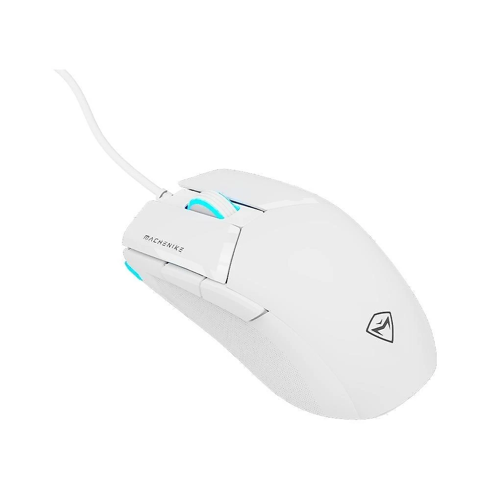Mouse Gamer Machenike M7 Pro, Com fio, 12800 DPI, 6 botões, Branco - JJ02GL006