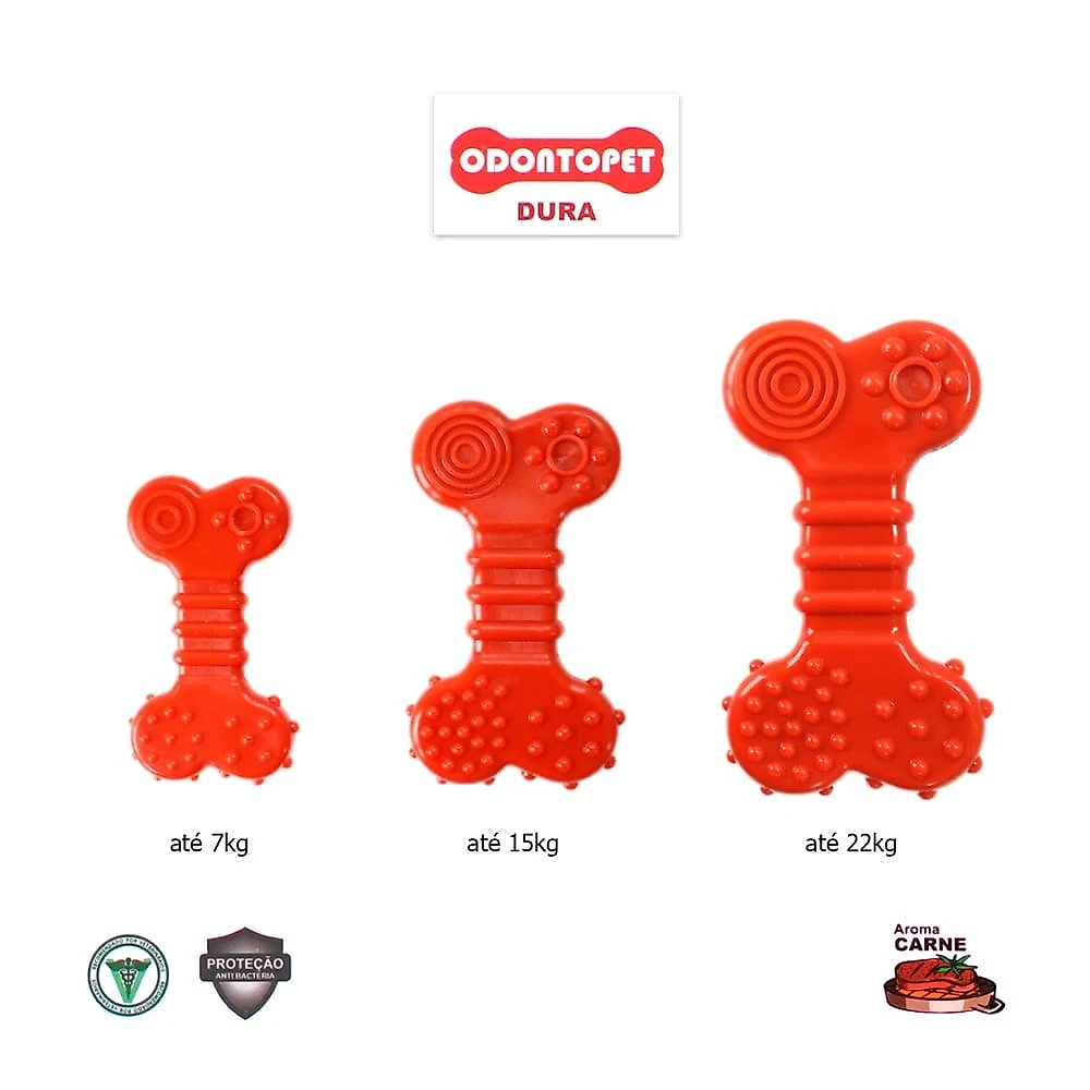 Brinquedo Odontopet Osso Dura Flat Nylon para Cães - Tam. P