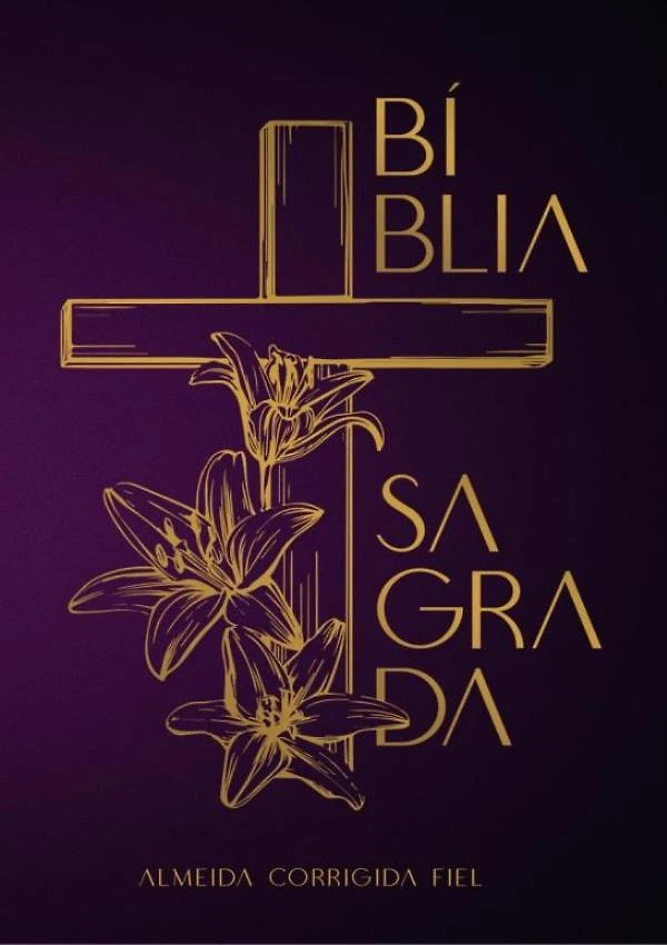 Biblia Acf, Soft Touch, Capa Dura, Cruz Floral, Leitura Pe