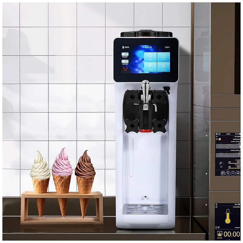 Máquina de Sorvete Soft VEVOR BQL-9200ST 4L Tela Touch Auto Limpeza Pré-Resfriamento 1000W