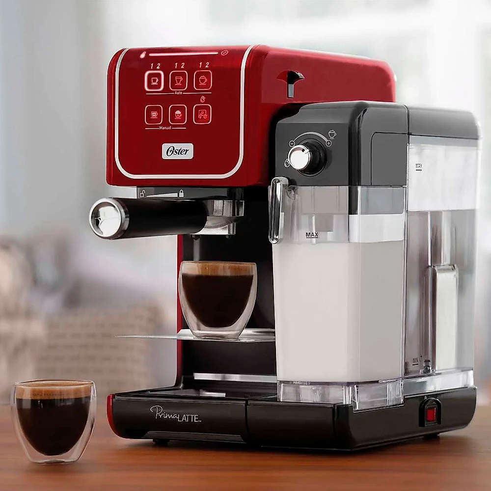 Cafeteira Espresso Oster PrimaLatte Touch Vermelho - 127V