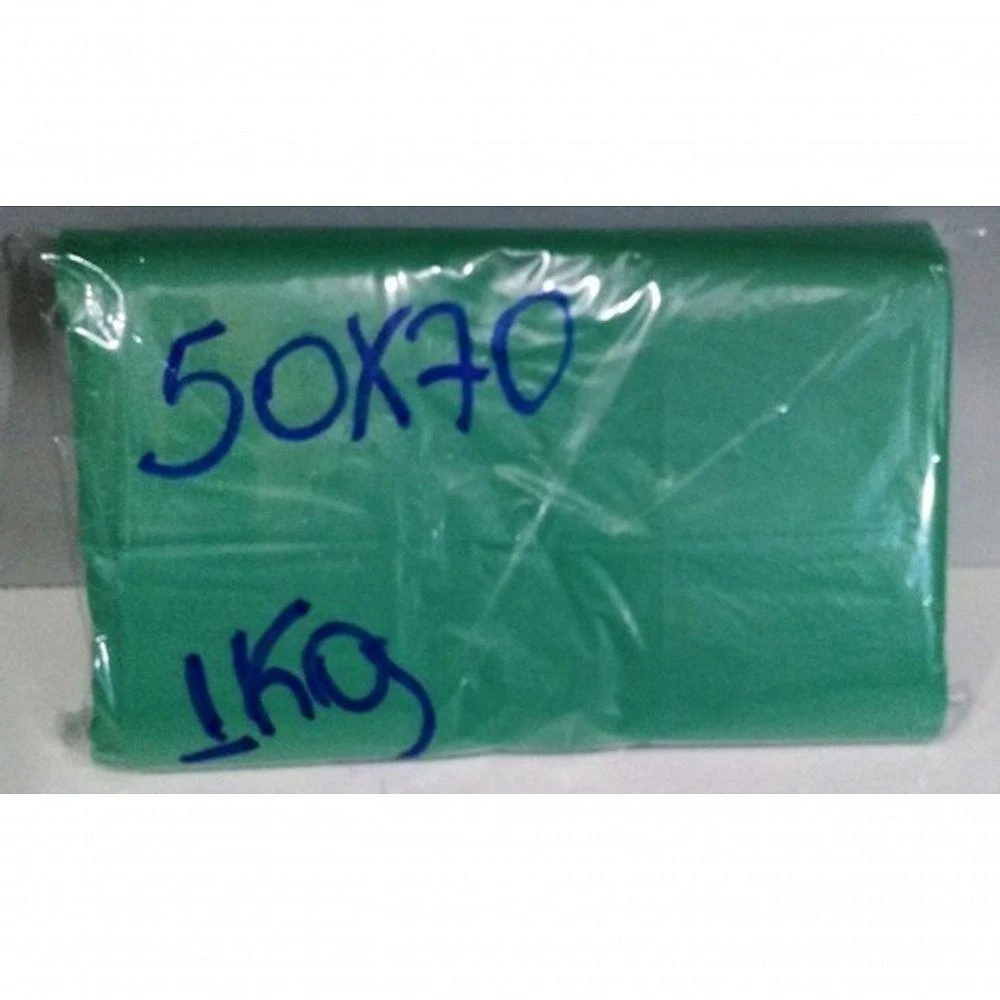 Sacola Reciclada Sacola 50 X 70 Reciclada Pacote 1KG Aprox. 60 Unidades Transparente Higipack