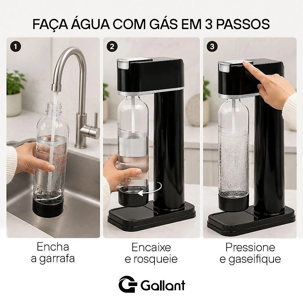 SODA MAKER GALLANT SPARK PRETO (GSM01AB01A-PT)
