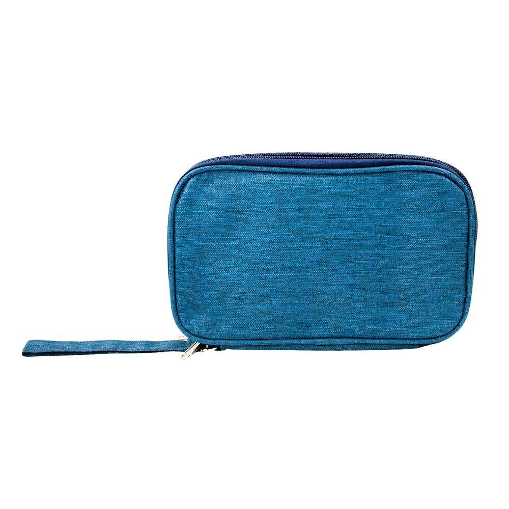 Bolsa Organizadora Cabos Fios Eletrônicos Estojo Case Bag Azul