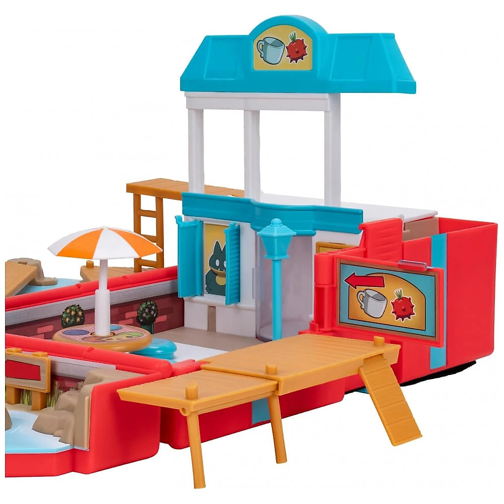 Playset de Batalha de Praia Pokémon mochila portátil Jazwares com Pikachu 5 cm