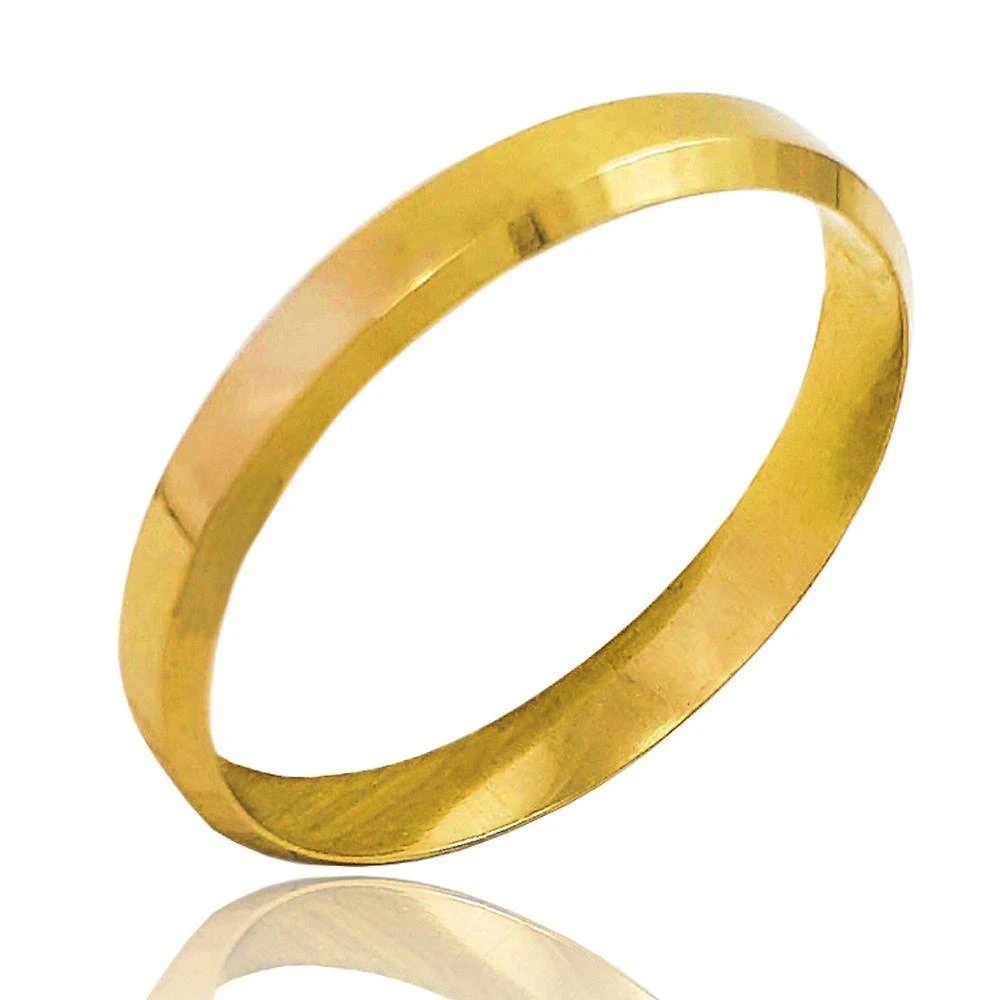 Aliança Ouro Amarelo 18k Laminada Ref 0003 Tamanho 14