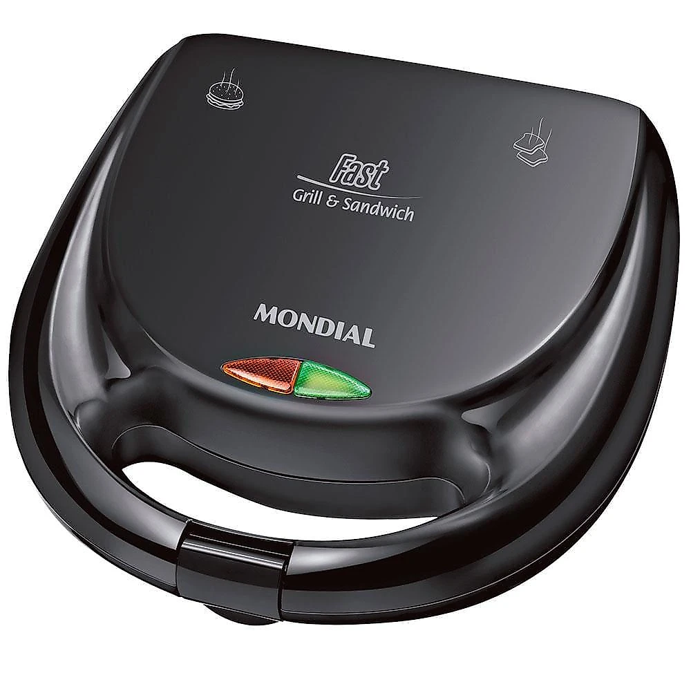 Sanduicheira fast grill e sandwich mondial s-12 750w - preta 110