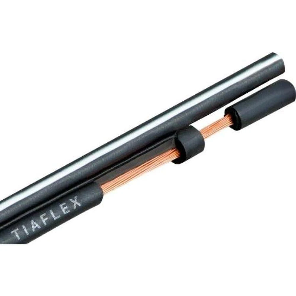 Cabo para Áudio Externo 2 X 0,20MM² (24 AWG) Preto para alto-falantes com Cobre NU OFHC