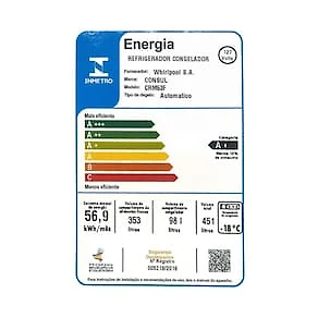 Geladeira Consul Frost Free CRM53FB Duplex Branca com Espaço Flex, Prateleira Flex, Iluminação em LED e Filtro Antiodor - 451 litros 110V