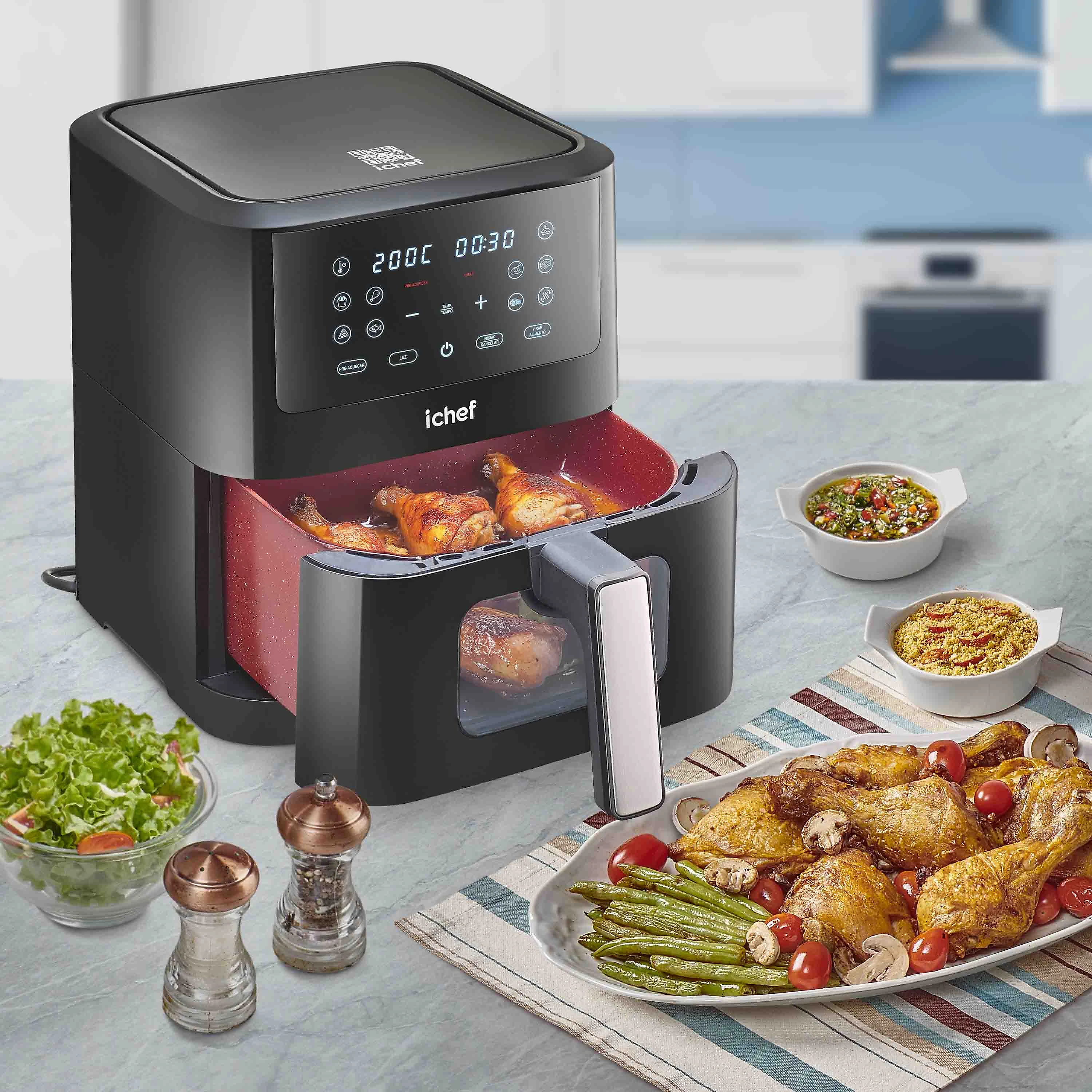 Fritadeira Elétrica Airfryer Ichef Smart Vision 6L | 127V