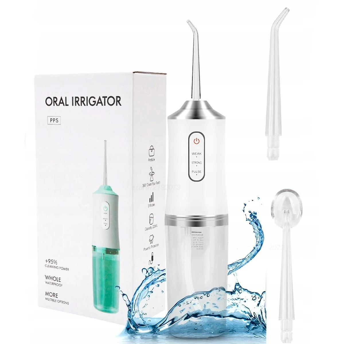 Miniatura Irrigador Oral Mornwell 2 Bicos Limpeza Profunda