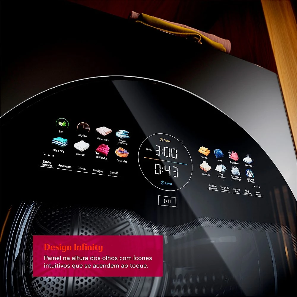 Lava & Seca 14 Kg Brastemp B= Tower Titânio com Lavagem e Secagem Inteligente - BNT14AS 110