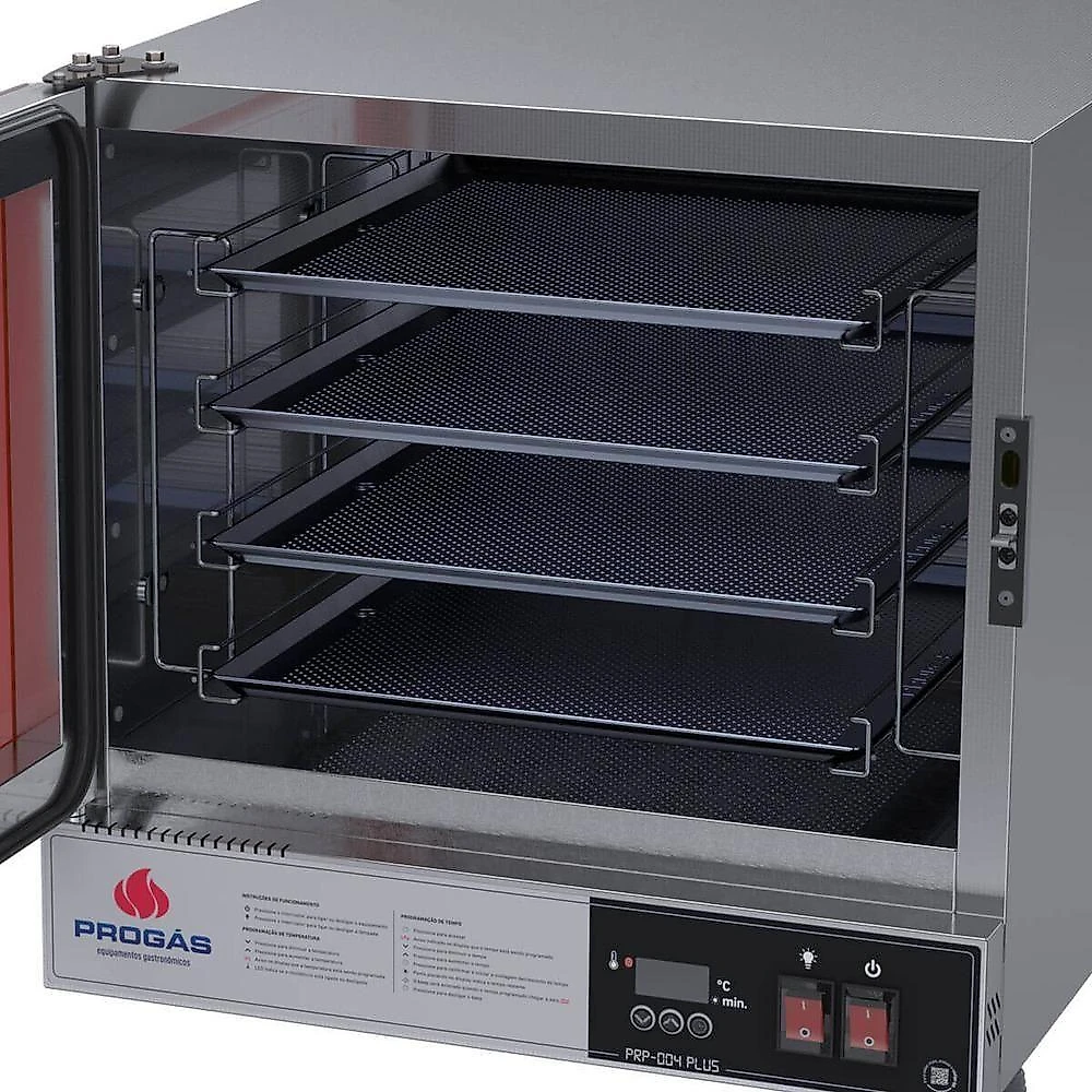 Forno Turbo Elétrico Progás Prp-004 Plus Fast Oven Digital Cor Preto Com 4 Esteiras 220V P39980