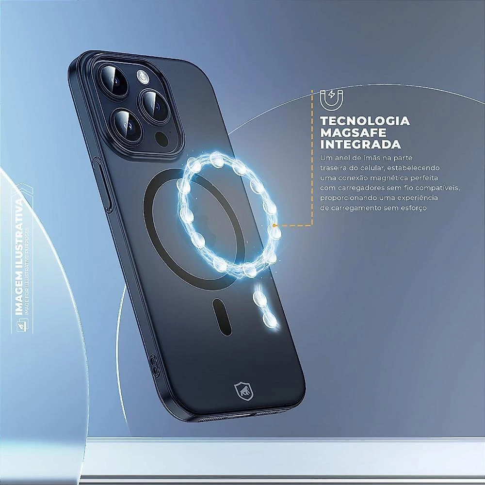 Capa para Iphone 17 Pro Max Gshield Crystal Slim com Magsafe Acrílico Transparente 1 Unidade