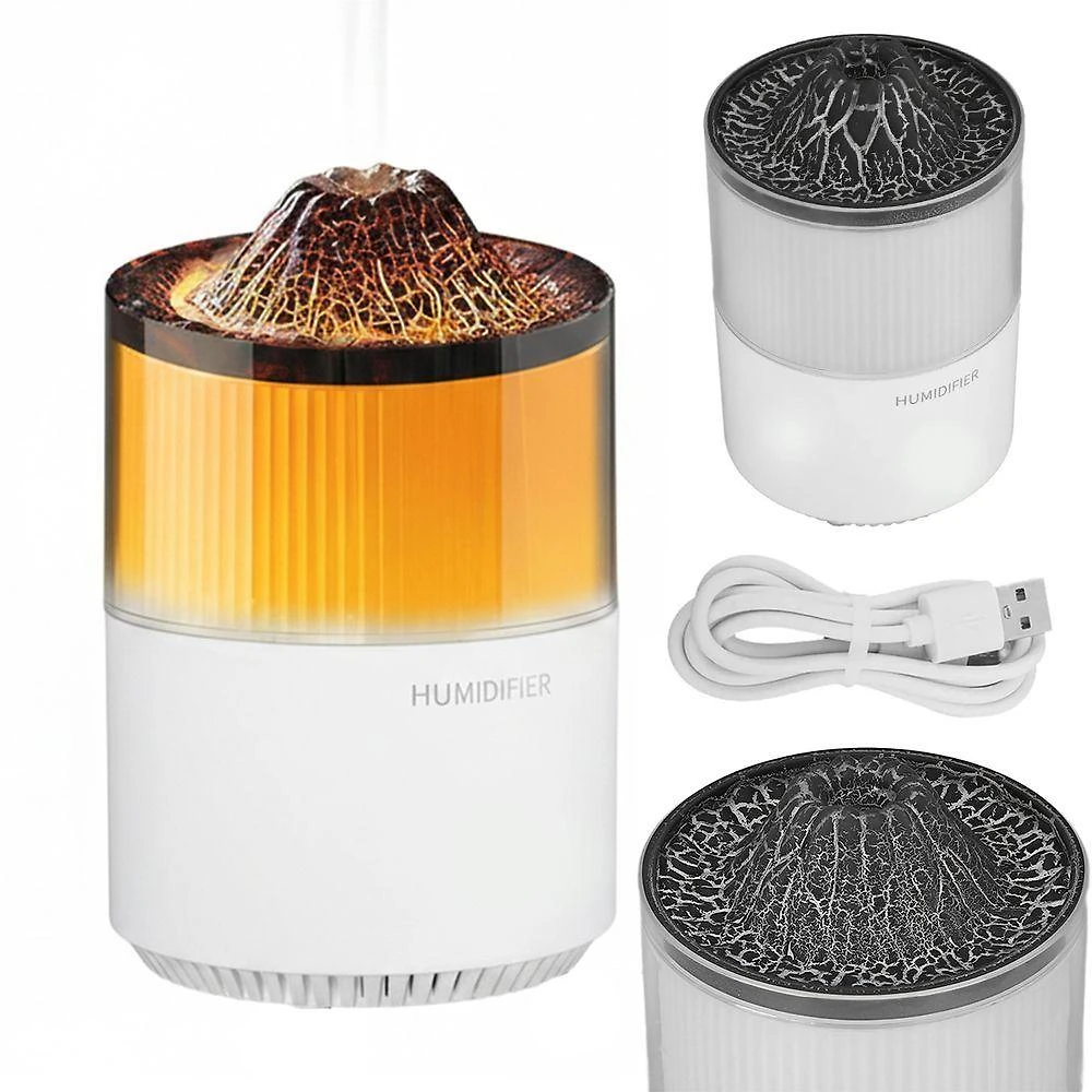 Umidificador Vulcão BSL3890 Economia Solar 0,2L com LED para Sala e Quarto Branco 110V