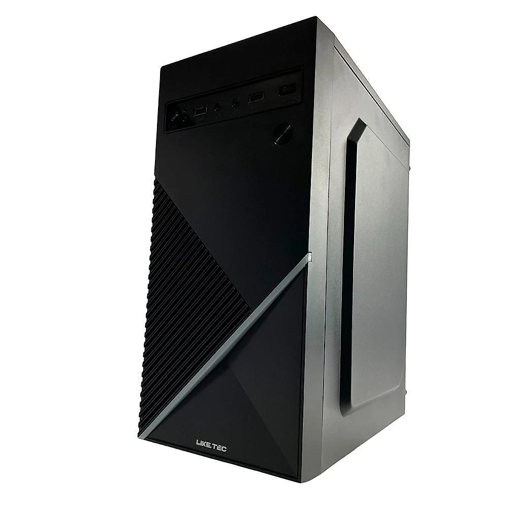 Gabinete Gamer Liketec Basic One V2, Mid Tower, RGB, LED, ATX, Lateral em Acrílico, Sem FANs, Preto  - LC-MT-ONEV2-2057